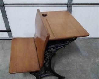 Superior Automatic Wood/Iron Desk with ink well