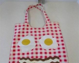 Vintage bacon and eggs bag