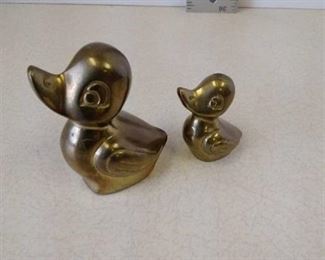 Brass duck figurines