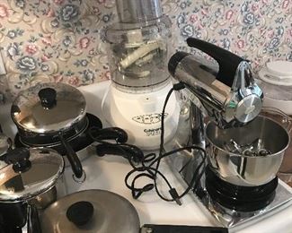 Sunbeam Stand Mixer/Cuisinart Food Processor                  Revere Ware Cookware