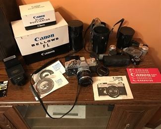 Vintage Canon FTb Camera/Canon Lenses