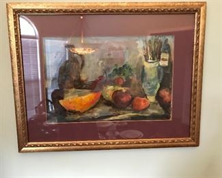 Oil  Fruit Framed Art
