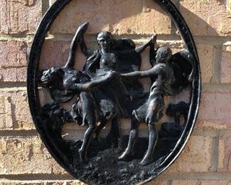 BUY IT NOW! $40 Chippy Cast iron dancing fates wall plaque