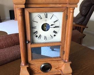 late 19th century antique Seth Thomas eight day spring clock 