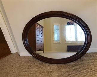 vintage Pennsylvania House mahogany oval mirror