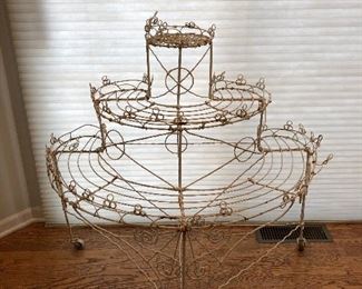 BUY IT NOW! $150  antique Victorian wire work plant stand