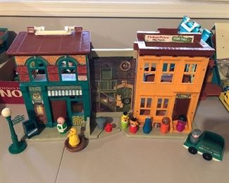 vintage Fisher Price Sesame Street with favorite characters
