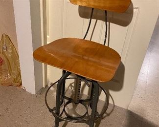 vintage Toledo drafting stool