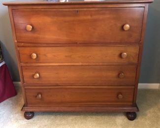 Stickley cherry Butler Chest or Desk with tiger maple interior drawers
