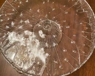 Large glass cake stand