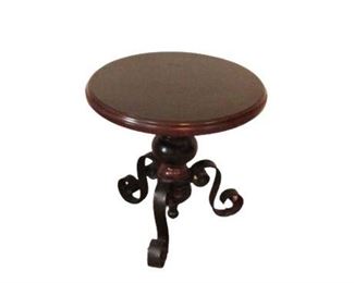 Hardwood Round Top End Table