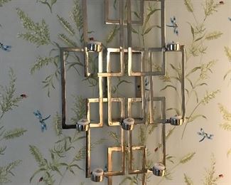 Great metal wall hanging with candle holders