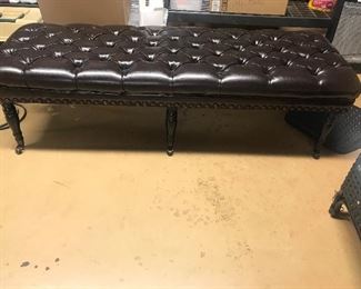 Very nice long leather/vinyl bench
