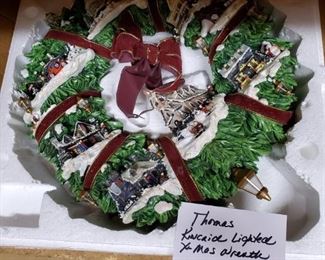Thomas Kincaid Lighted Christmas Wreath