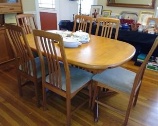 Swedish table & 6 chairs