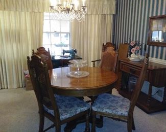 Matching table & 6 chairs - sold seperately