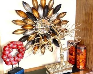 Gold Tree and wall art