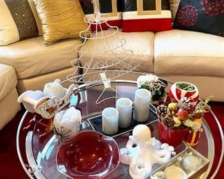 Chrome & Glass Sofa Table