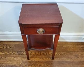 Single drawer side table with open shelf - 28" tall x 15" wide x 16" deep
