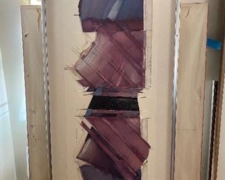 F. Bruce dean Original Acrylic Abstract 82" wide x 35" tall 