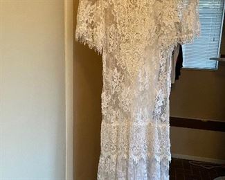 Vintage Jessica McClintock White Lace Dress - $45