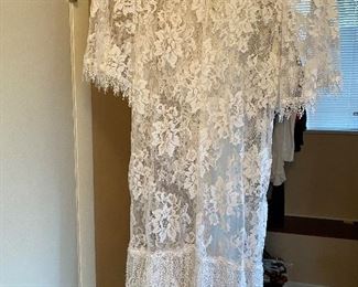 Vintage Jessica McClintock White Lace Dress - $45