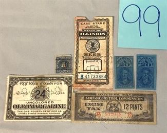 Lot 99 Vintage Tax Stamps