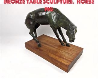 Lot 4 GARY MICHAEL WEISMAN Bronze Table Sculpture. Horse fig