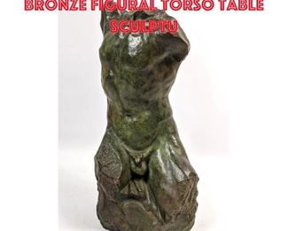 Lot 3 GARY MICHAEL WEISMAN Bronze Figural Torso Table Sculptu
