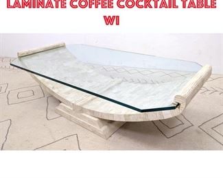 Lot 19 Large Decorator Stone Laminate Coffee Cocktail Table wi