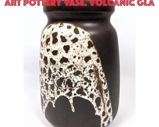 Lot 67 Mid Century Modern LAPID Art Pottery Vase. Volcanic Gla