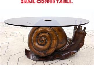 Lot 85 FEDERICO ARMIJO Carved Snail Coffee Table. 