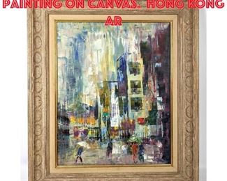 Lot 103 M. Dick Modernist Oil Painting on Canvas. Hong Kong Ar