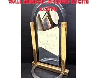 Lot 106 Arched Lucite Hanging Wall Mirror. Molded lucite acryli