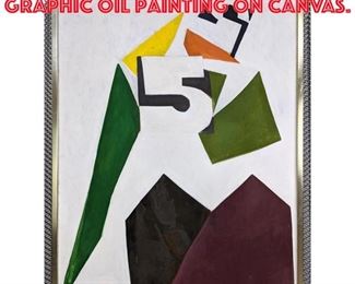 Lot 117 GEORGE D AMATO Abstract Graphic Oil Painting on Canvas.