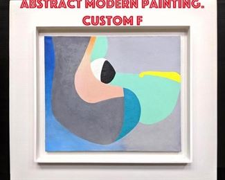Lot 124 Modernist Hard Edge Abstract Modern Painting. Custom F