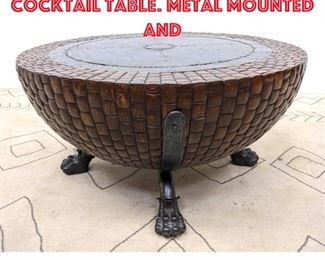Lot 161 MAITLAND SMITH Coffee Cocktail Table. Metal Mounted and