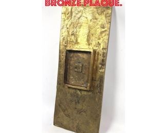 Lot 163 JOHN LYLE Brass Flat Bronze Plaque. 