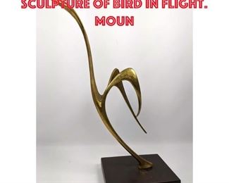 Lot 165 Victor Halvani Bronze Sculpture of Bird in Flight. Moun