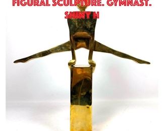 Lot 166 Large Brass Acrobat Figural Sculpture. Gymnast. Shiny h