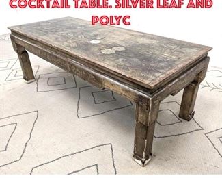 Lot 169 MAX KUEHNE Coffee Cocktail Table. Silver leaf and polyc