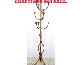 Lot 213 Italian Style Gilt Iron Coat Stand Hat Rack. 
