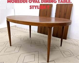 Lot 216 Danish Modern Teak MOREDDI Oval Dining Table. Stylish t