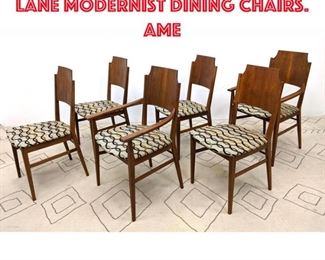Lot 215 Set 6 PAUL McCOBB for Lane Modernist Dining Chairs. Ame