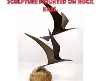 Lot 260 C. JERE Flying Bird Sculpture Mounted on Rock Base.