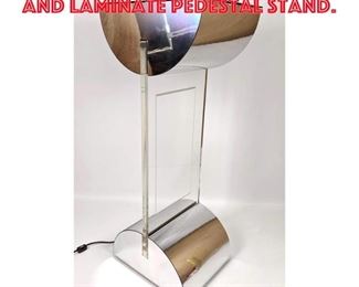 Lot 274 Pierre Cardin Style Lucite and Laminate Pedestal Stand.