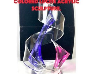 Lot 290 ACRYLICORE Modernist Colored Lucite Acrylic Sculpture. 