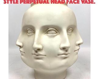 Lot 297 White Fornasetti Adler style Perpetual Head Face Vase. 