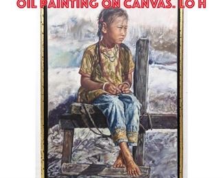Lot 319 WAI MING The Fish Girl Oil painting on Canvas. Lo H