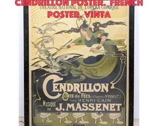 Lot 332 Emile Bertrand Cendrillon Poster. French poster. Vinta